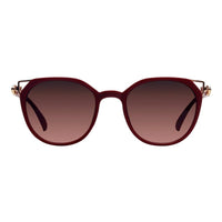Vortex Red Medium Full Rim Round Sunglasses for Women — Hashtag Eyewears