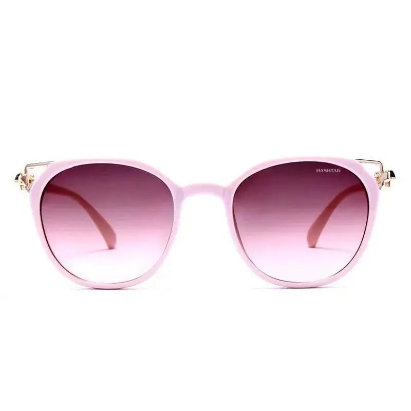 Vortex | Rosy Brown Medium Full Rim Round Sunglasses for Women [UV-protected]