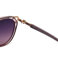 Vortex | Transparent Purple Medium Full Rim Round Sunglasses for Women [UV-protected]