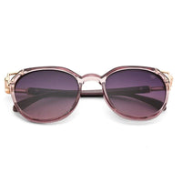 Vortex Transparent Purple Medium Full Rim Round Sunglasses for Women — Hashtag Eyewears