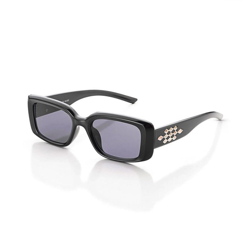 Vynor Black Medium Full Rim Square Sunglasses for Men & Women HASHTAG X WHITECHERRY — Hashtag Eyewears