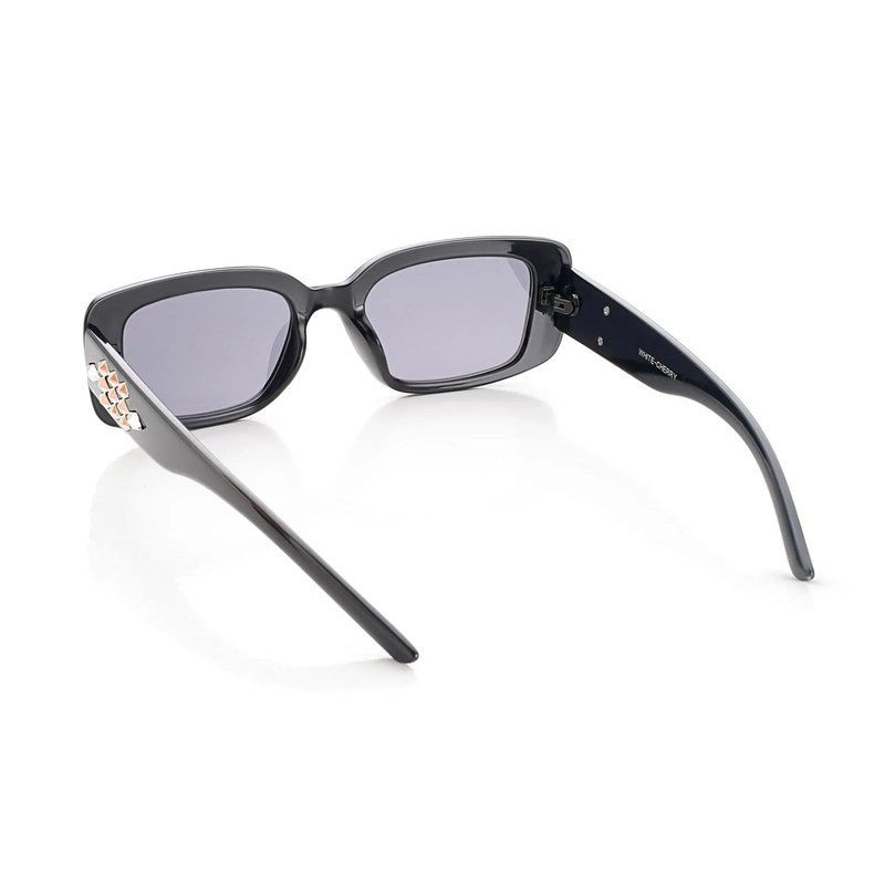 Vynor Black Medium Full Rim Square Sunglasses for Men & Women HASHTAG X WHITECHERRY — Hashtag Eyewears