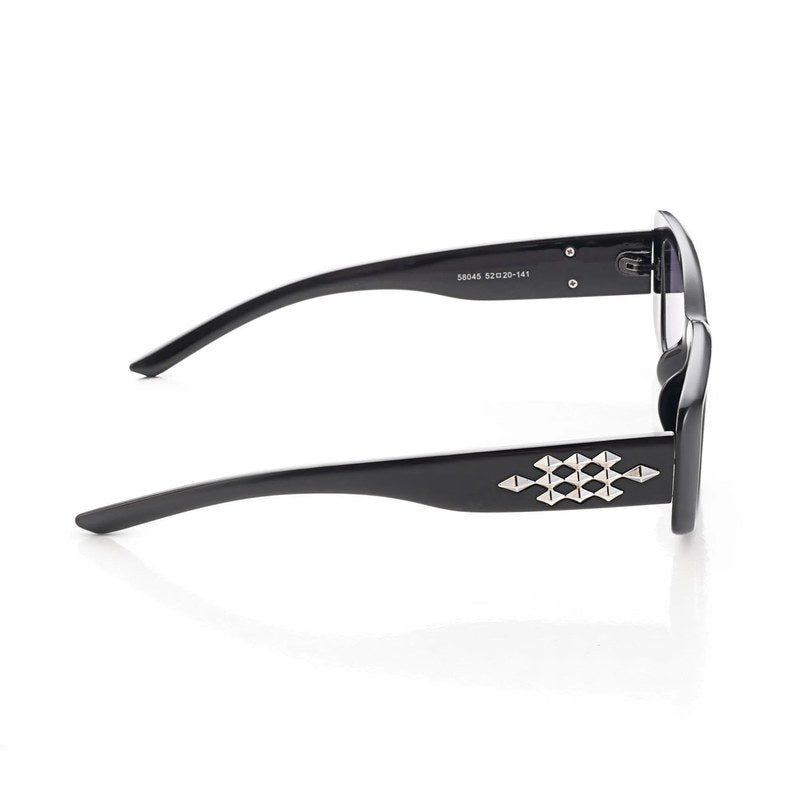 Vynor Black Medium Full Rim Square Sunglasses for Men & Women HASHTAG X WHITECHERRY — Hashtag Eyewears
