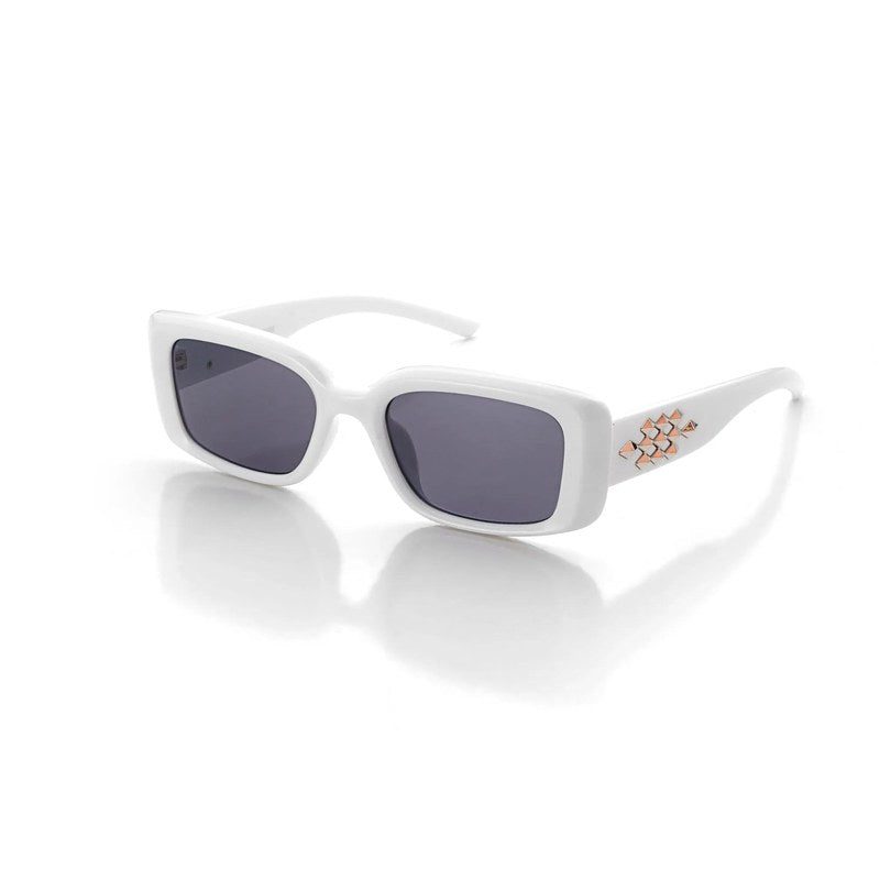 Vynor White Medium Full Rim Square Sunglasses for Men & Women HASHTAG X WHITECHERRY — Hashtag Eyewears