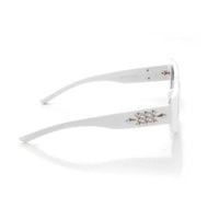 Vynor White Medium Full Rim Square Sunglasses for Men & Women HASHTAG X WHITECHERRY — Hashtag Eyewears