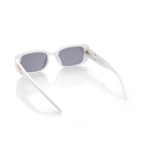 Vynor White Medium Full Rim Square Sunglasses for Men & Women HASHTAG X WHITECHERRY — Hashtag Eyewears