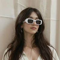 Vynor | White Medium Full Rim Square Sunglasses for Men & Women [UV-protected] HASHTAG X WHITECHERRY