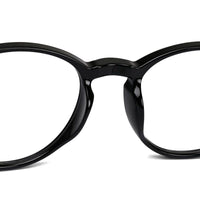 Xalora Black Small Full Rim Oval Clip-on for Men & Women — Hashtag Eyewears