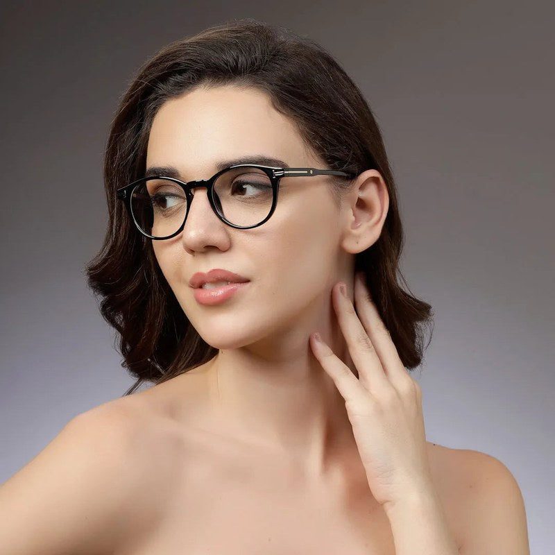Xalora Black Small Full Rim Oval Clip-on for Men & Women — Hashtag Eyewears
