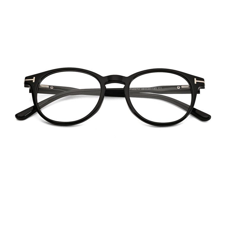Xalora Black Small Full Rim Oval Clip-on for Men & Women — Hashtag Eyewears