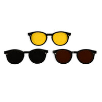 Xalora Black Small Full Rim Oval Clip-on for Men & Women — Hashtag Eyewears