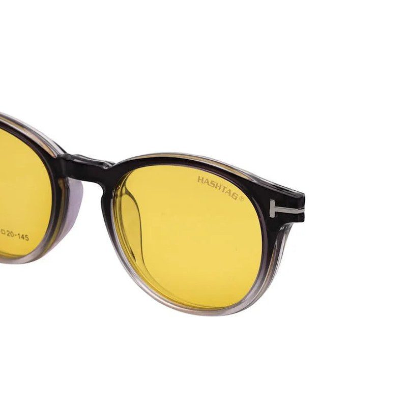 Xalora Gradient Black Small Full Rim Oval Clip-on for Men & Women — Hashtag Eyewears