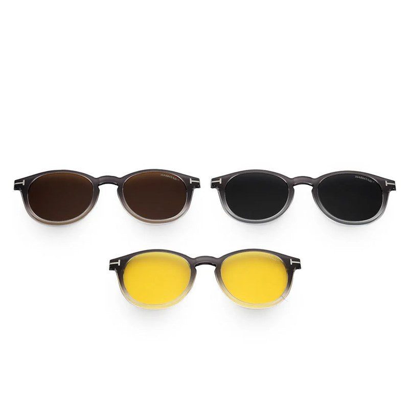 Xalora Gradient Black Small Full Rim Oval Clip-on for Men & Women — Hashtag Eyewears