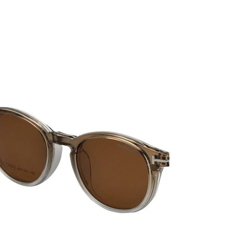 Xalora Gradient Brown Small Full Rim Oval Clip-on for Men & Women — Hashtag Eyewears