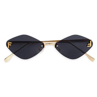 Xelora Black Small Rim Less Diamond Sunglasses for Women — Hashtag Eyewears