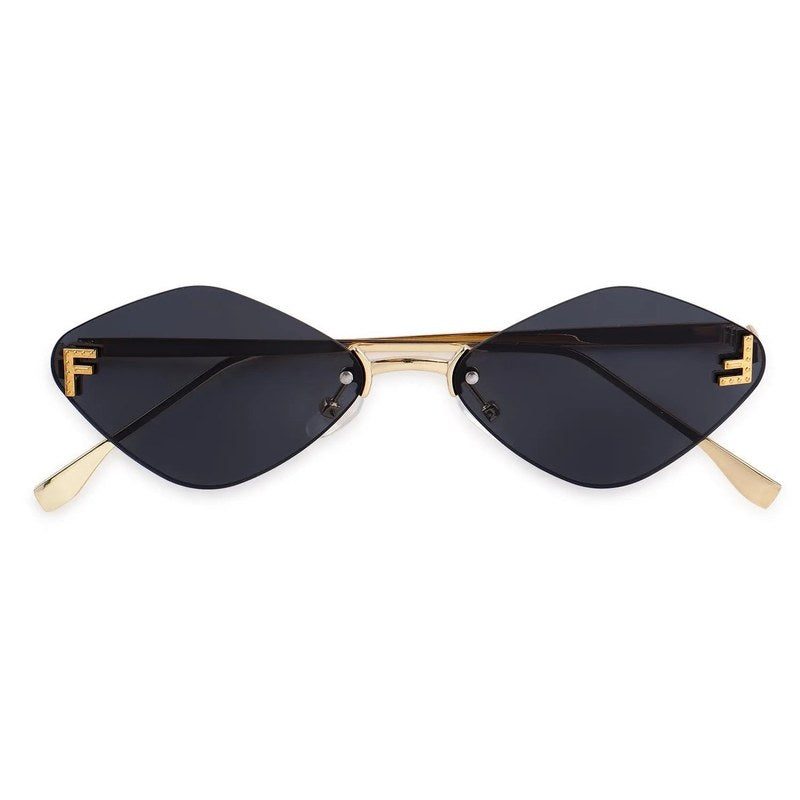 Xelora Black Small Rim Less Diamond Sunglasses for Women — Hashtag Eyewears