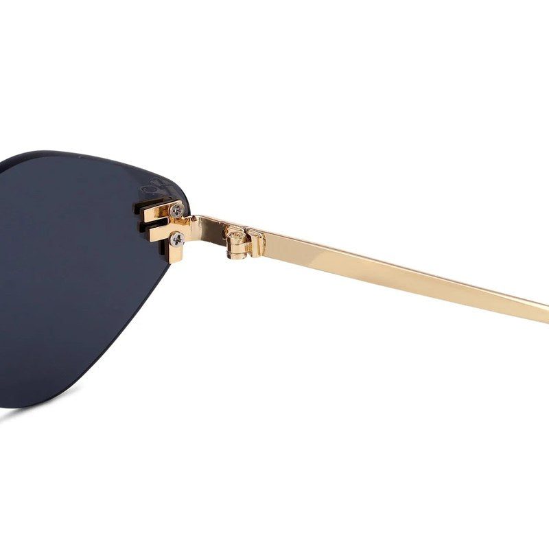 Xelora Black Small Rim Less Diamond Sunglasses for Women — Hashtag Eyewears