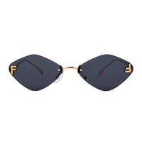 Xelora Black Small Rim Less Diamond Sunglasses for Women — Hashtag Eyewears