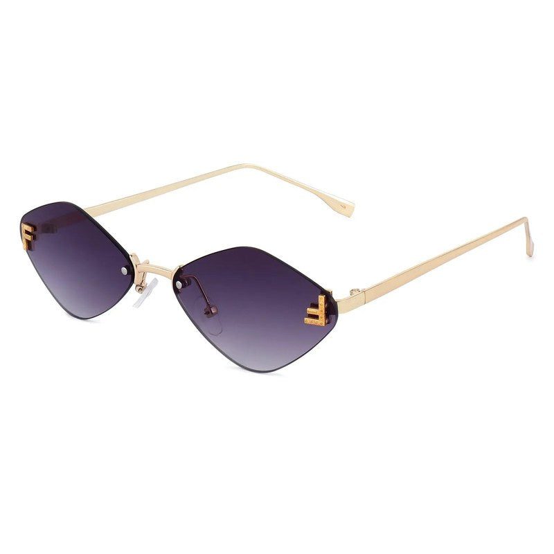 Xelora Grey Small Rim Less Diamond Sunglasses for Women — Hashtag Eyewears