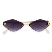 Xelora Grey Small Rim Less Diamond Sunglasses for Women — Hashtag Eyewears