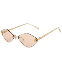 Xelora Light Yellow Small Rim Less Diamond Sunglasses for Women — Hashtag Eyewears