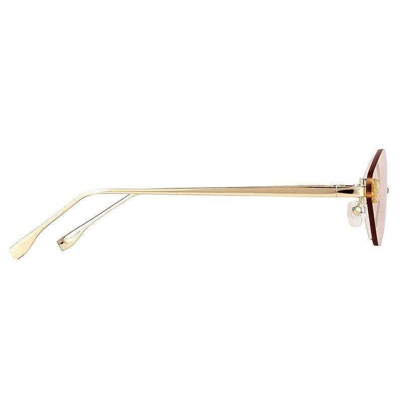 Xelora Light Yellow Small Rim Less Diamond Sunglasses for Women — Hashtag Eyewears