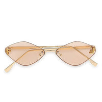 Xelora Light Yellow Small Rim Less Diamond Sunglasses for Women — Hashtag Eyewears