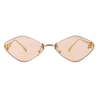 Xelora Light Yellow Small Rim Less Diamond Sunglasses for Women — Hashtag Eyewears