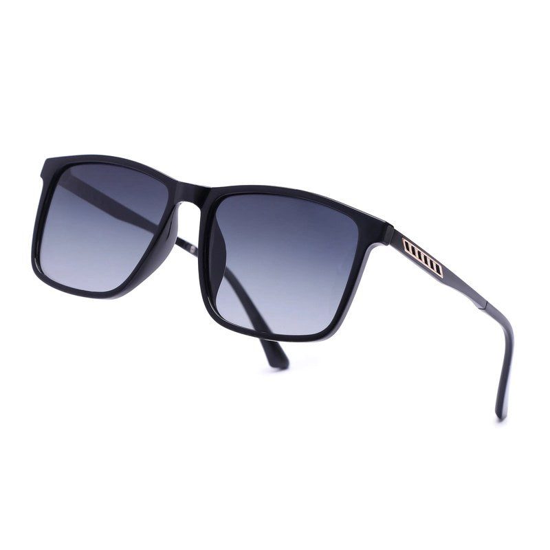 Xylon Black Large Full Rim Square Sunglasses for Men & Women — Hashtag Eyewears