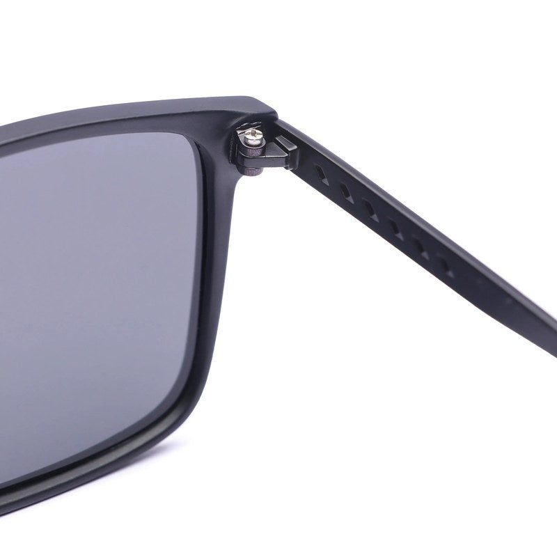Xylon Matt Black Large Full Rim Square Sunglasses for Men & Women — Hashtag Eyewears