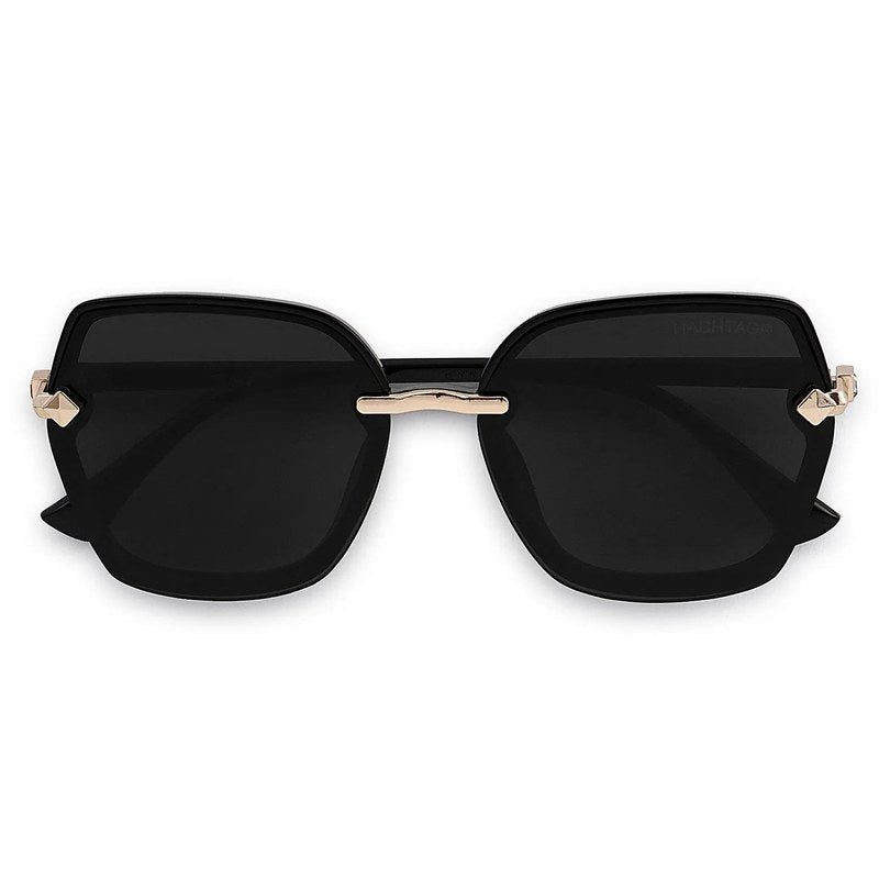 Xyrion | Black Large Full Rim Butterfly Sunglasses for Women [UV-protected]