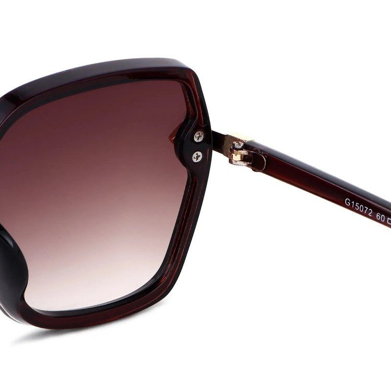 Xyrion Gradient Brown Large Full Rim Butterfly Sunglasses for Men & Women — Hashtag Eyewears