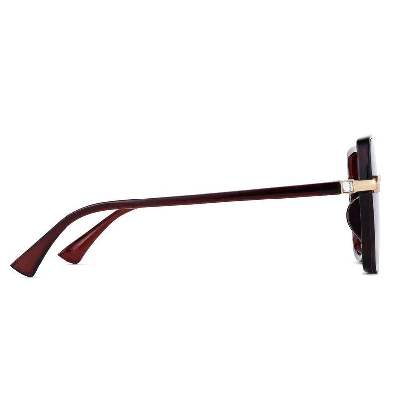 Xyrion Gradient Brown Large Full Rim Butterfly Sunglasses for Men & Women — Hashtag Eyewears