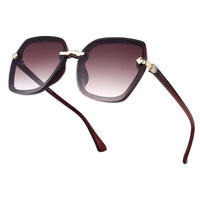 Xyrion Gradient Brown Large Full Rim Butterfly Sunglasses for Men & Women — Hashtag Eyewears