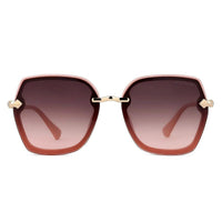 Xyrion Gradient Brown & Pink Large Full Rim Butterfly Sunglasses for Men & Women — Hashtag Eyewears
