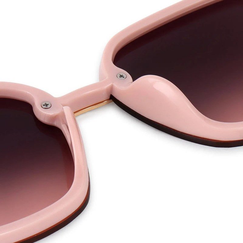 Xyrion | Gradient Brown & Pink Large Full Rim Butterfly Sunglasses for Women [UV-protected]