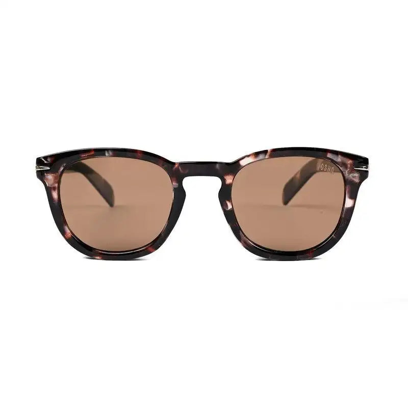 Yren | Dappled brown Small Full Rim Wayfarer Sunglasses for Men & Women [Polarized] HASHTAG X VOSNO