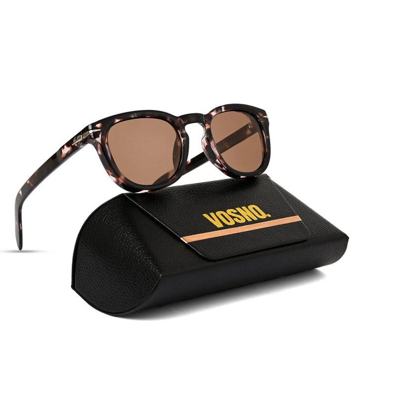 Yren Dappled brown Small Full Rim Wayfarer Sunglasses for Men & Women HASHTAG X VOSNO — Hashtag Eyewears