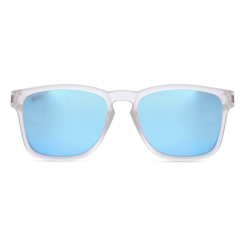 Yvara Transparent Blue Large Full Rim Wayfarer Sunglasses for Men & Women HASHTAG X VOSNO — Hashtag Eyewears