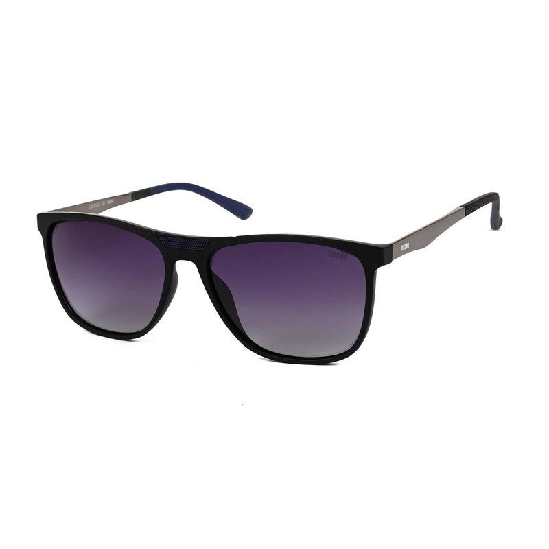 Zelora Mate Black & Grey Large Full Rim Wayfarer Sunglasses for Men & Women HASHTAG X VOSNO — Hashtag Eyewears