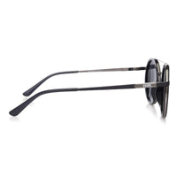 Zeyra Black & Silver Medium Full Rim Round Sunglasses for Men & Women HASHTAG X VOSNO — Hashtag Eyewears