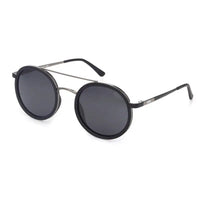 Zeyra | Mate Black & Silver Medium Full Rim Round Sunglasses for Men & Women [Polarized] HASHTAG X VOSNO