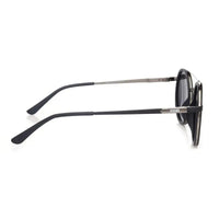 Zeyra | Mate Black & Silver Medium Full Rim Round Sunglasses for Men & Women [Polarized] HASHTAG X VOSNO
