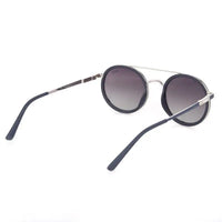 Zeyra | Mate Blue & silver Medium Full Rim Round Sunglasses for Men & Women [Polarized] HASHTAG X VOSNO
