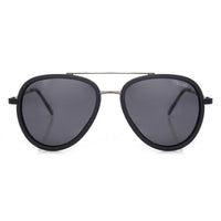 Zorin Mate Black & Silver Large Full Rim Aviator Sunglasses for Men & Women HASHTAG X VOSNO — Hashtag Eyewears